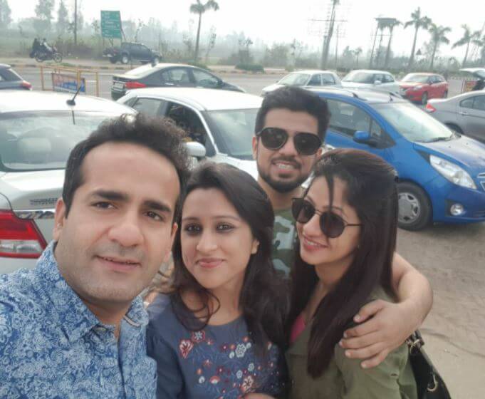 Aman Chopra with his wife sister and brother in law